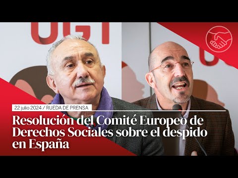 Rueda de Prensa de Pepe Álvarez y Fernando Luján para tratar el despido en España